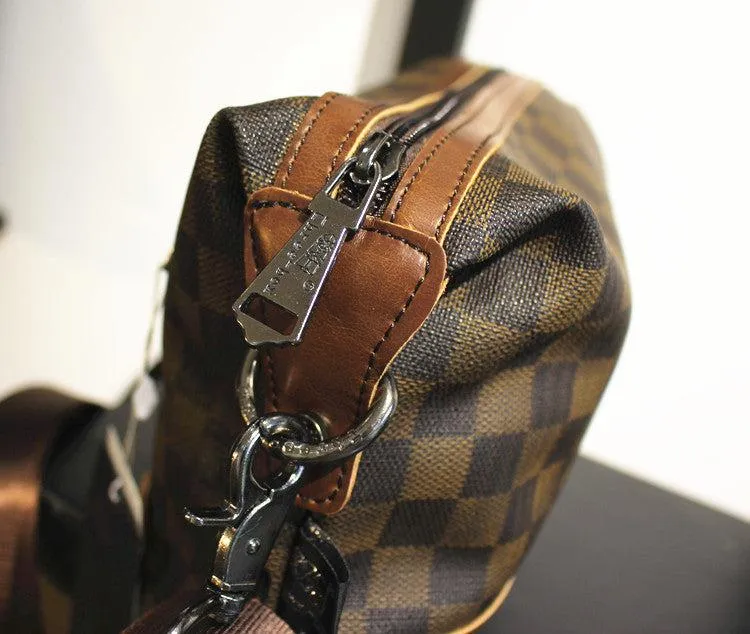 Checkered Messenger Bag