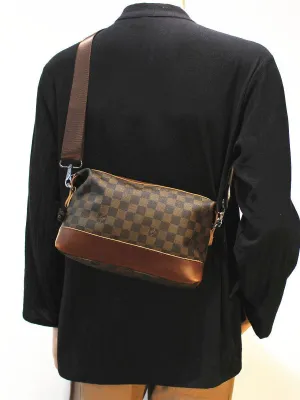 Checkered Messenger Bag