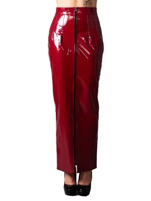 Cherry PVC Hobble Skirt