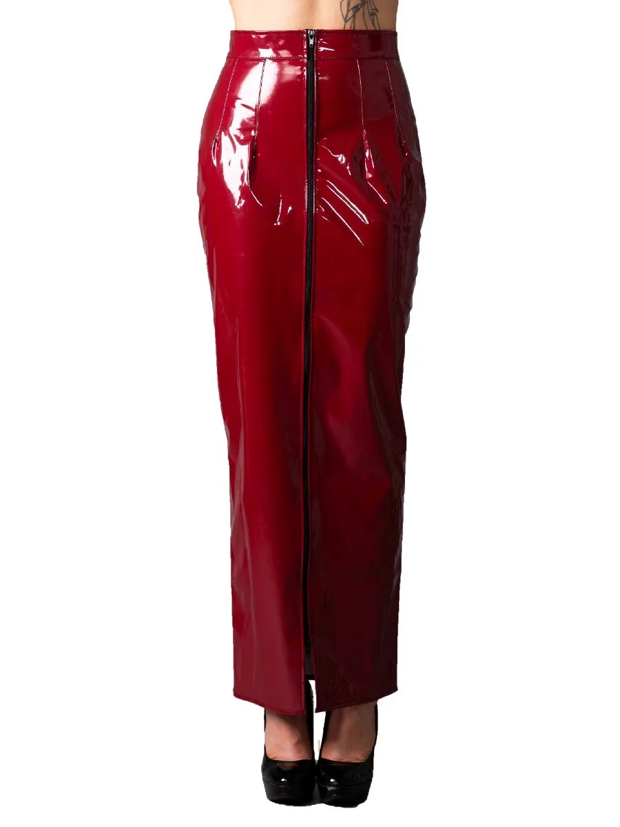 Cherry PVC Hobble Skirt