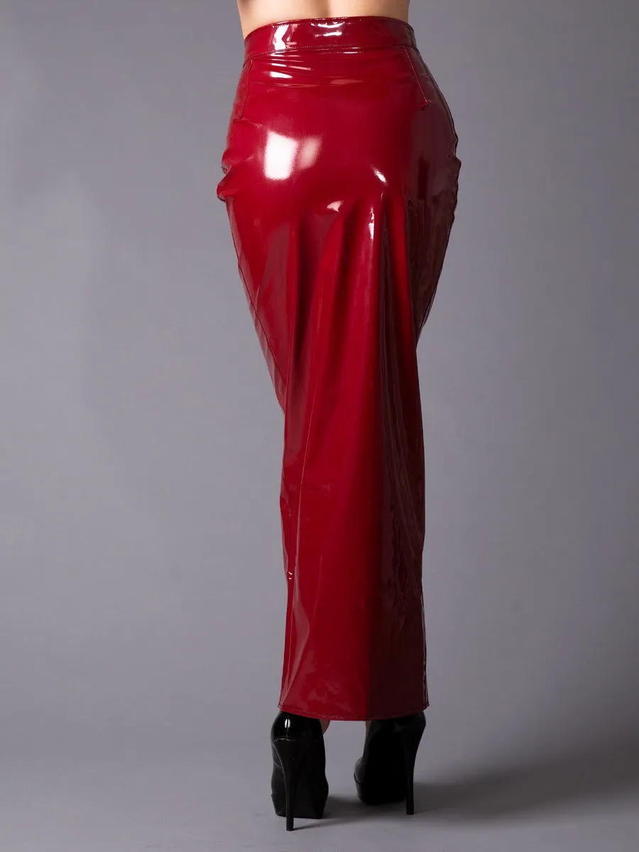 Cherry PVC Hobble Skirt