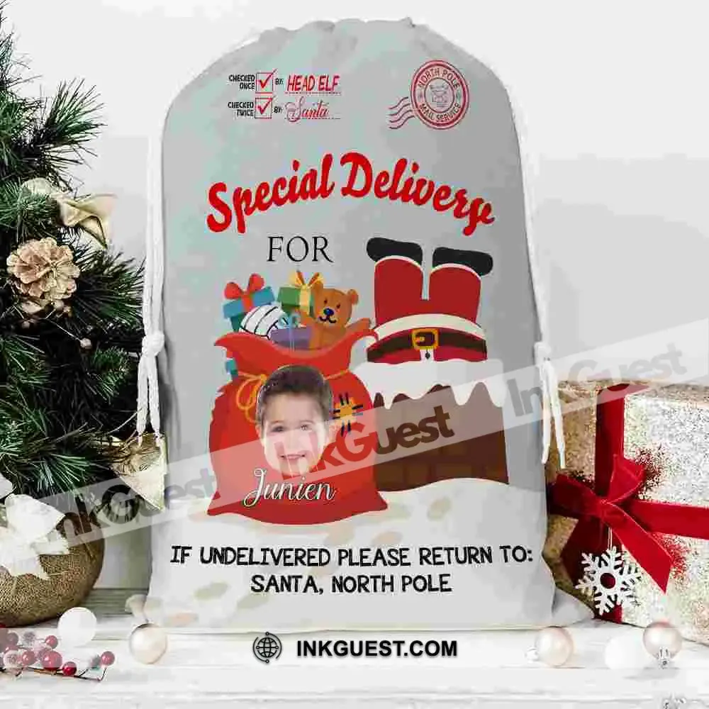 Christmas Santa Bag Personalized Christmas String Bag