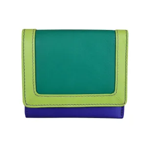 Cool Tropics-Small Trifold Rfid Leather Wallet