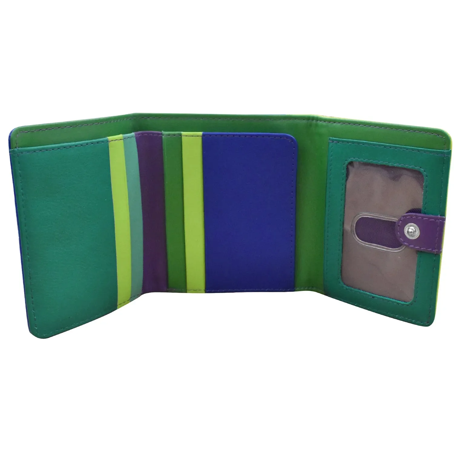 Cool Tropics-Small Trifold Rfid Leather Wallet