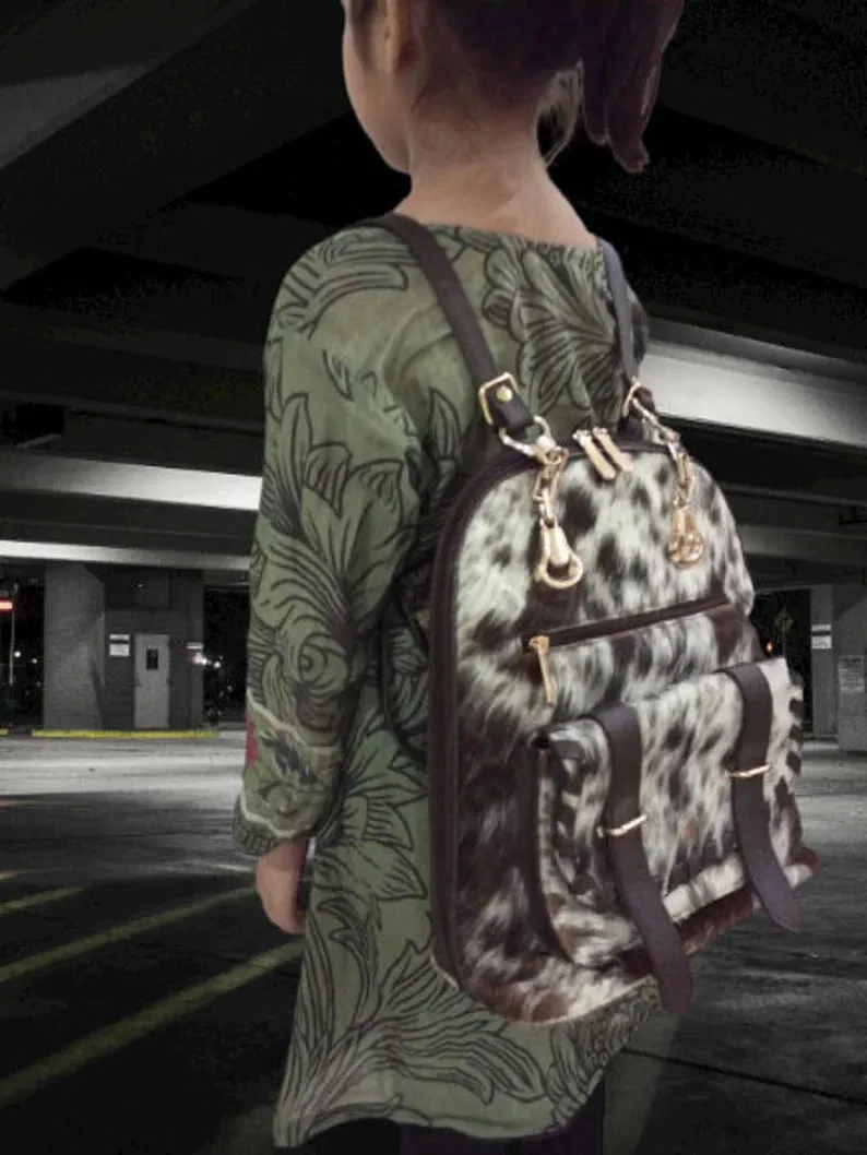 Cowhide Backpack | Travel Backpack | School Bag