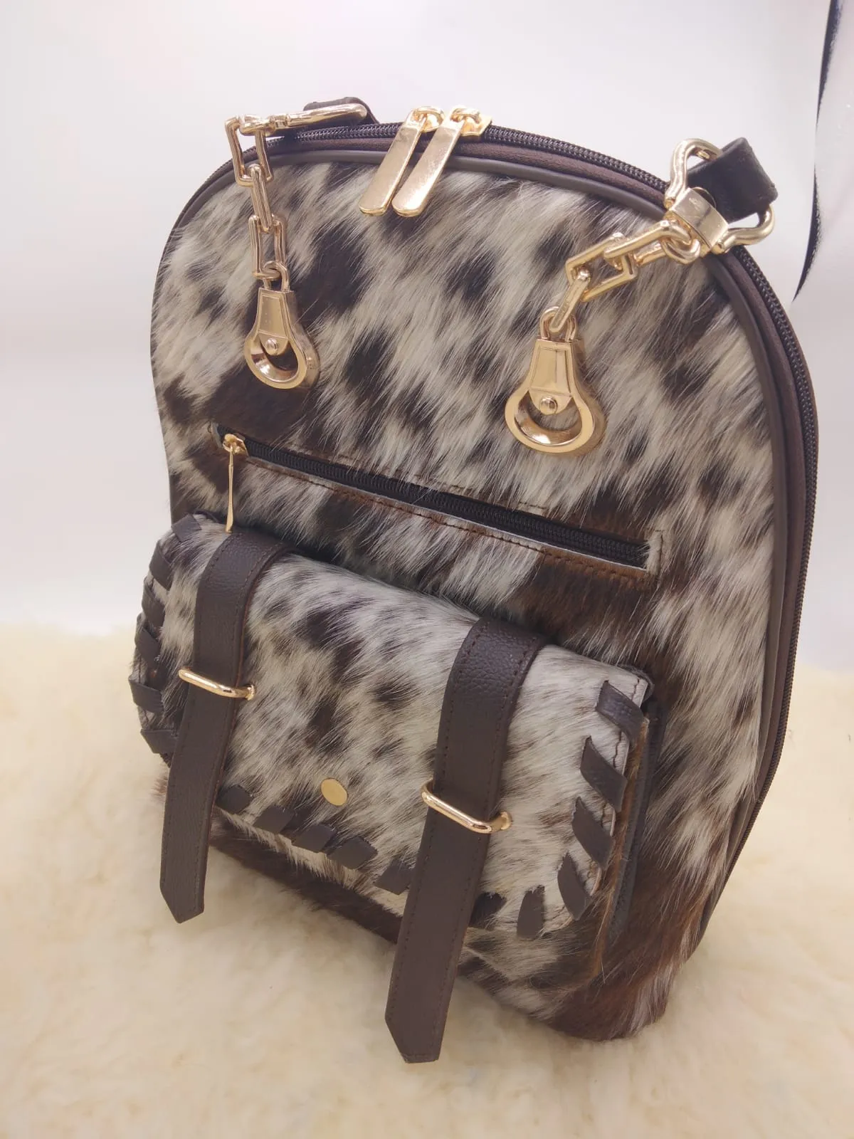 Cowhide Backpack | Travel Backpack | School Bag
