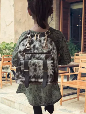 Cowhide Backpack | Travel Backpack | School Bag