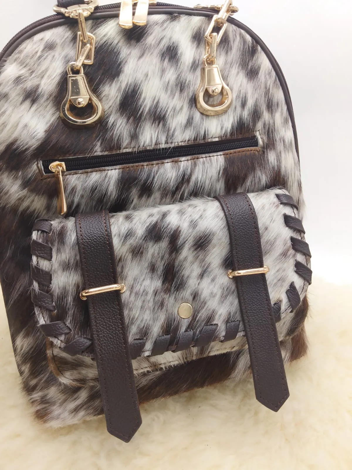 Cowhide Backpack | Travel Backpack | School Bag