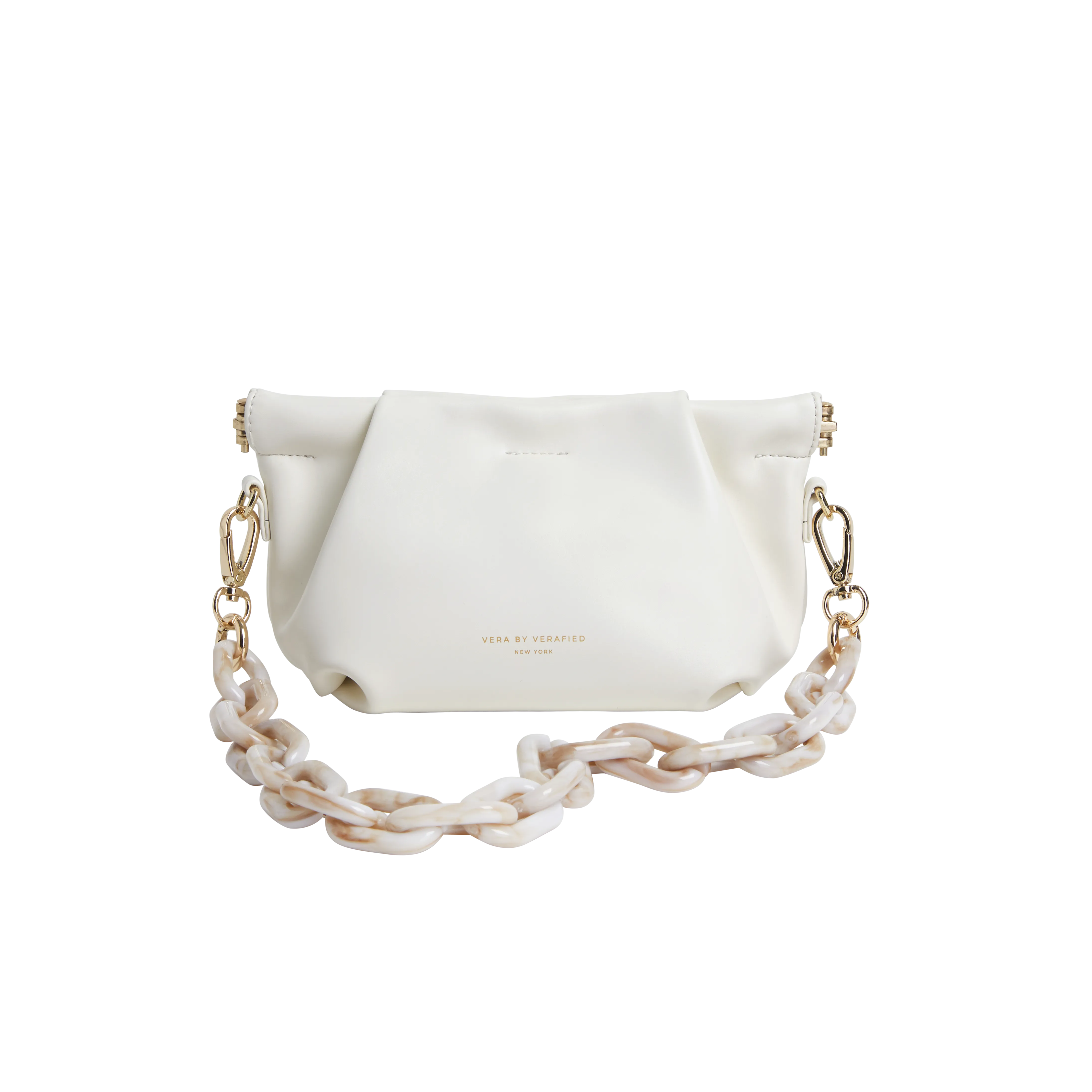 Cream Croissant Shoulder Handbag