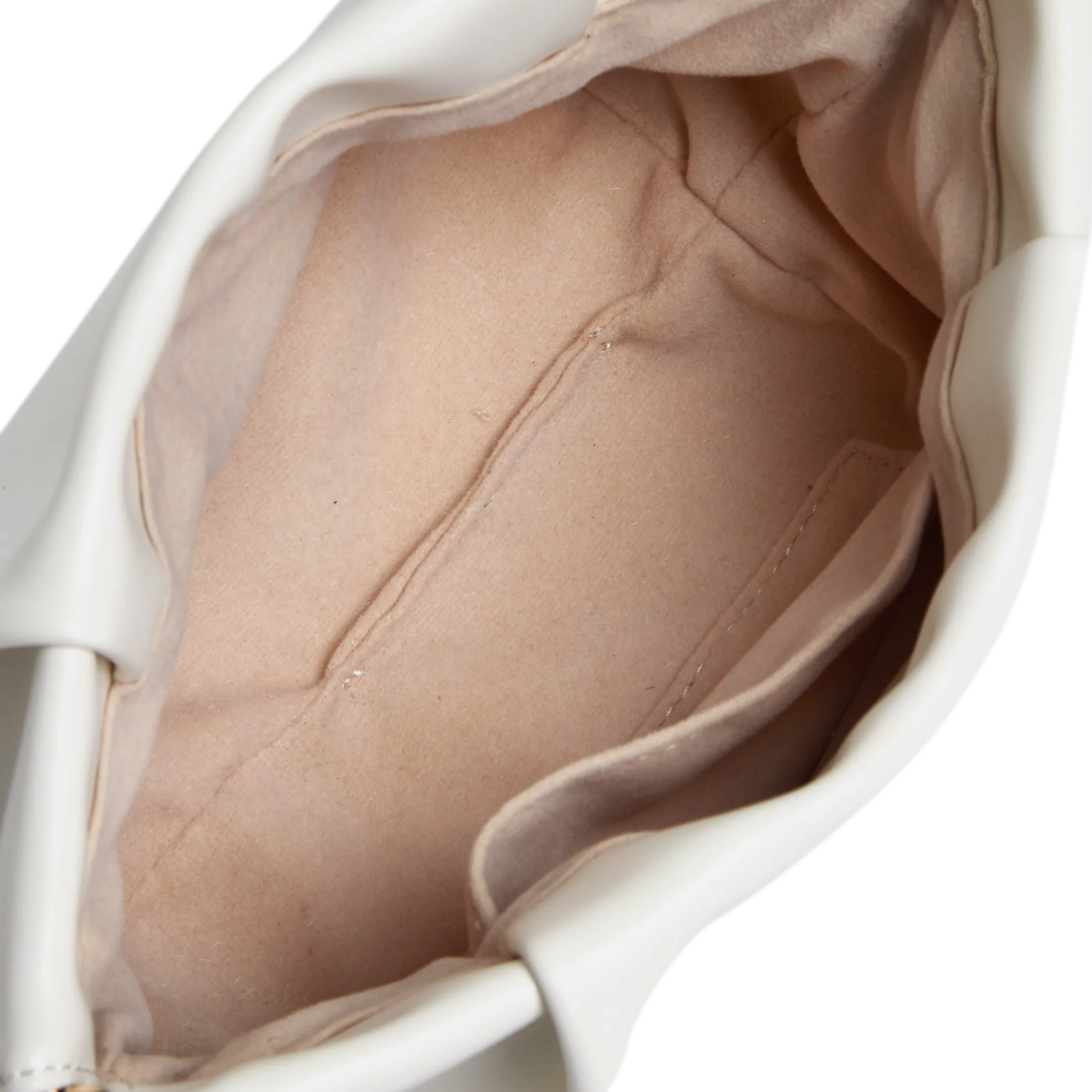 Cream Croissant Shoulder Handbag