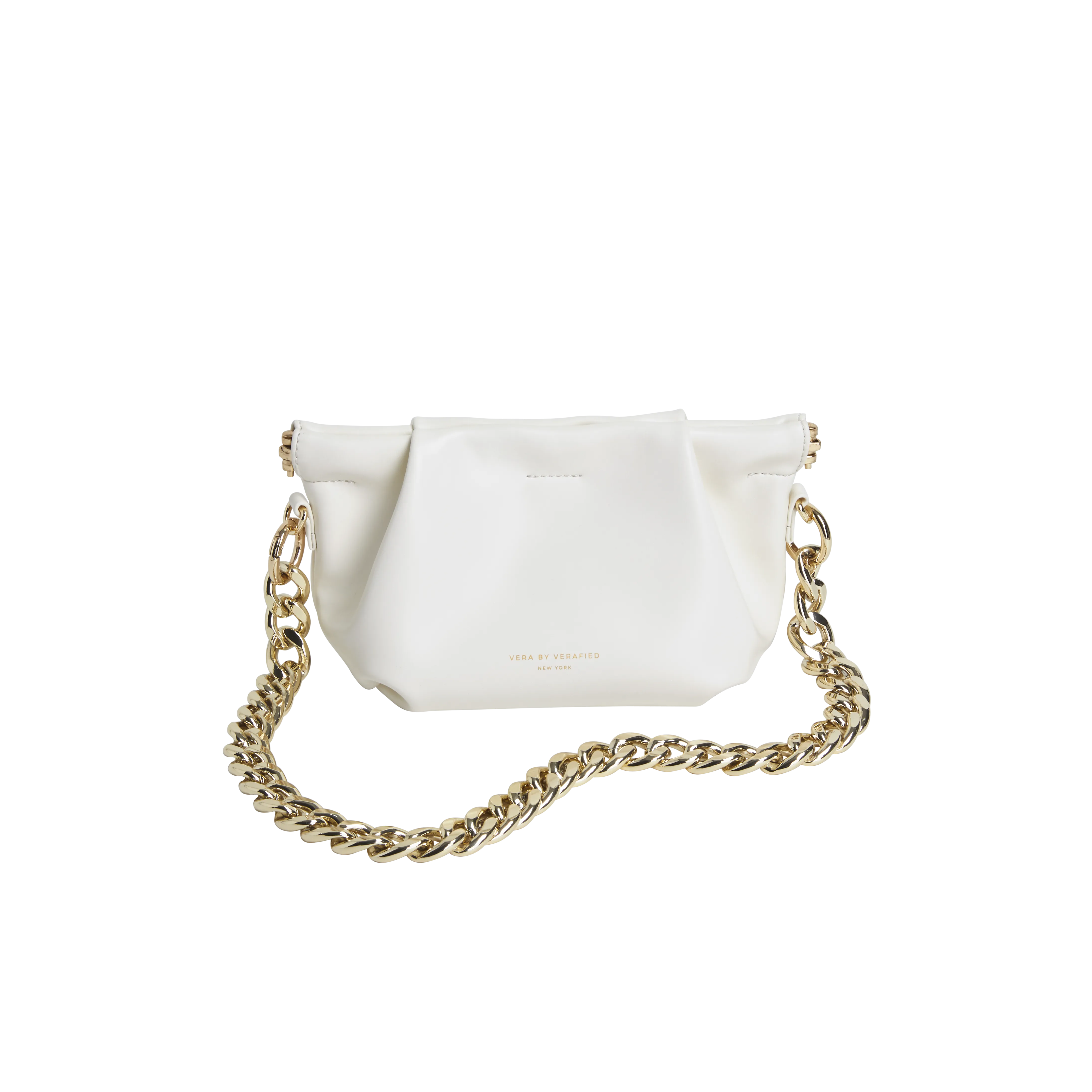 Cream Croissant Shoulder Handbag