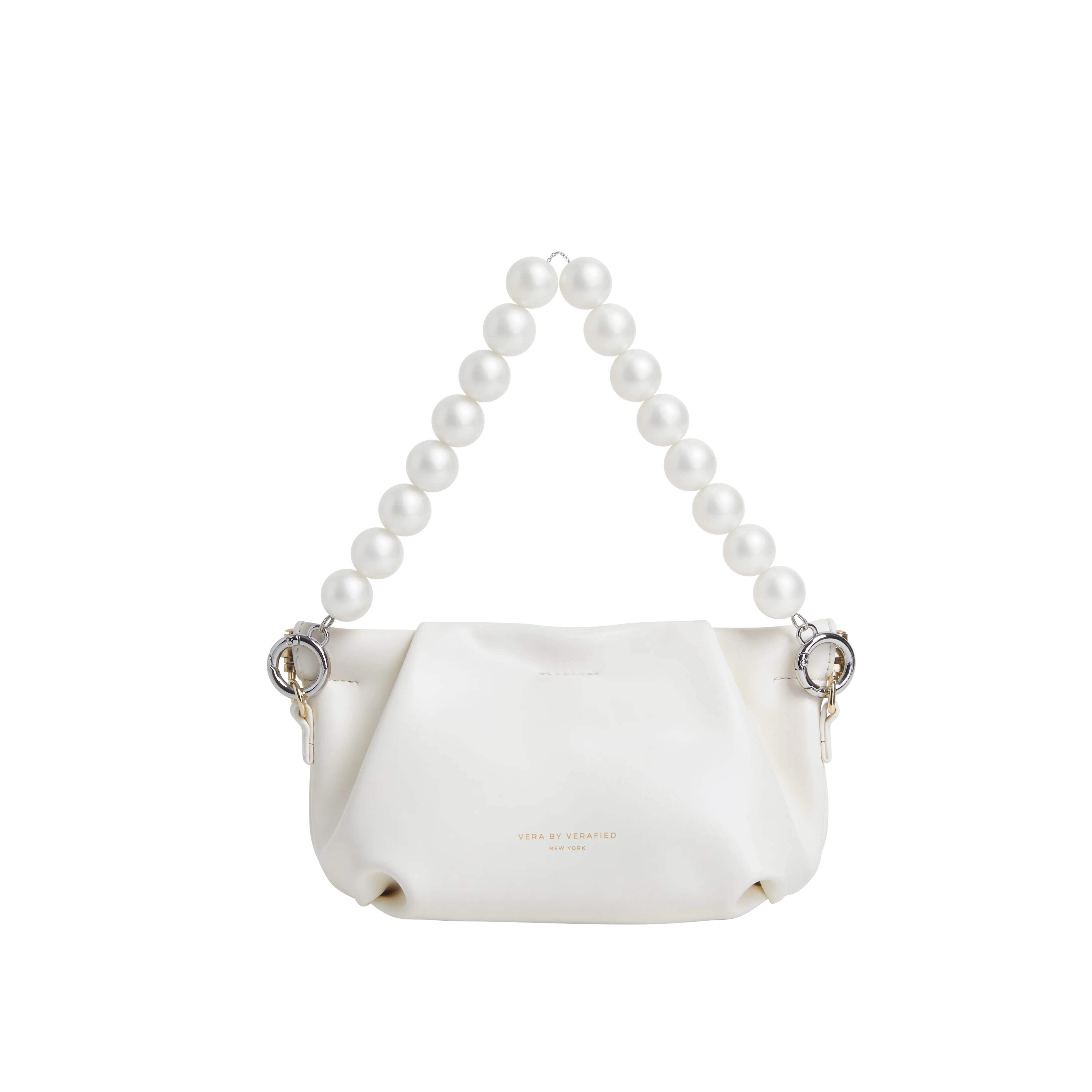 Cream Croissant Shoulder Handbag