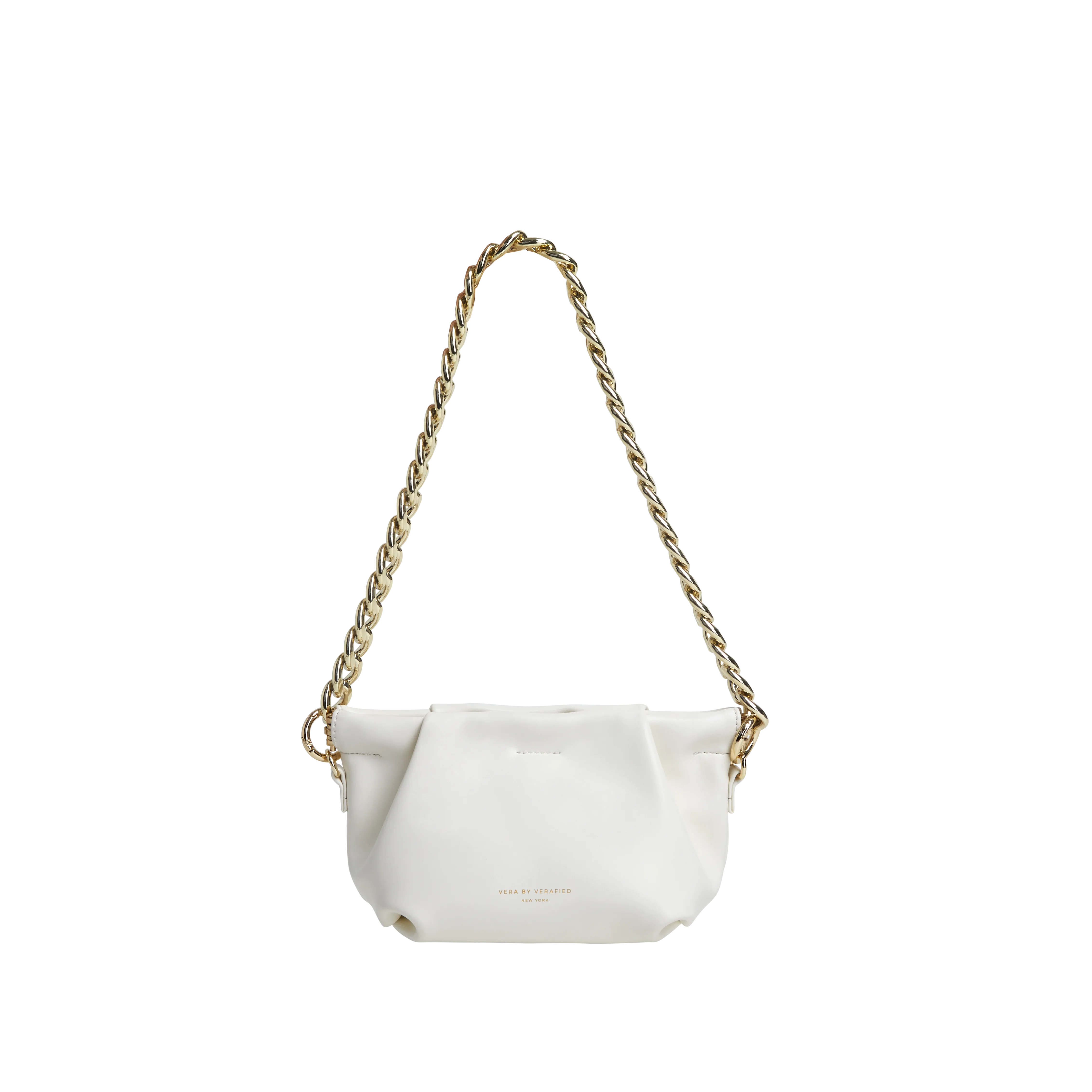Cream Croissant Shoulder Handbag
