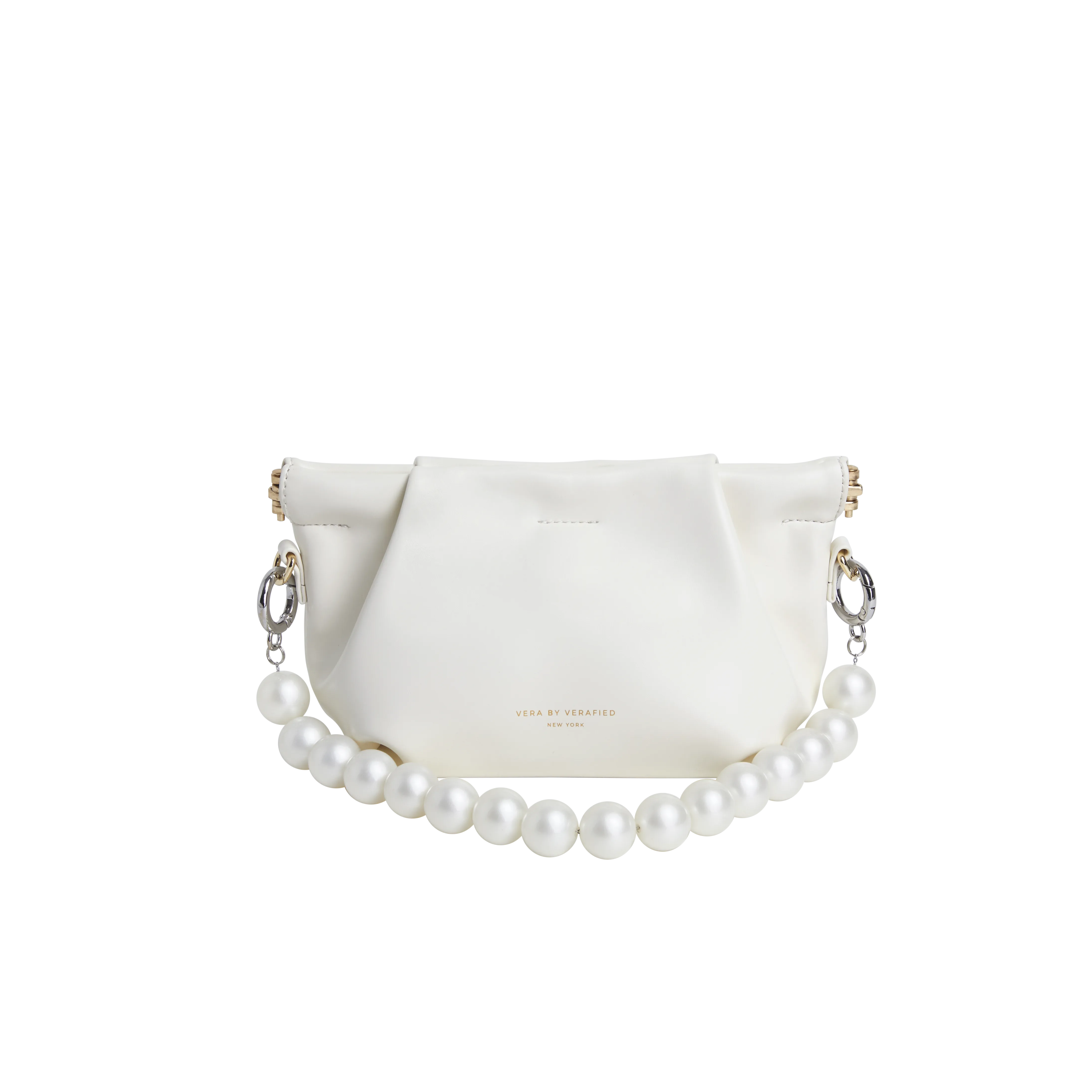 Cream Croissant Shoulder Handbag