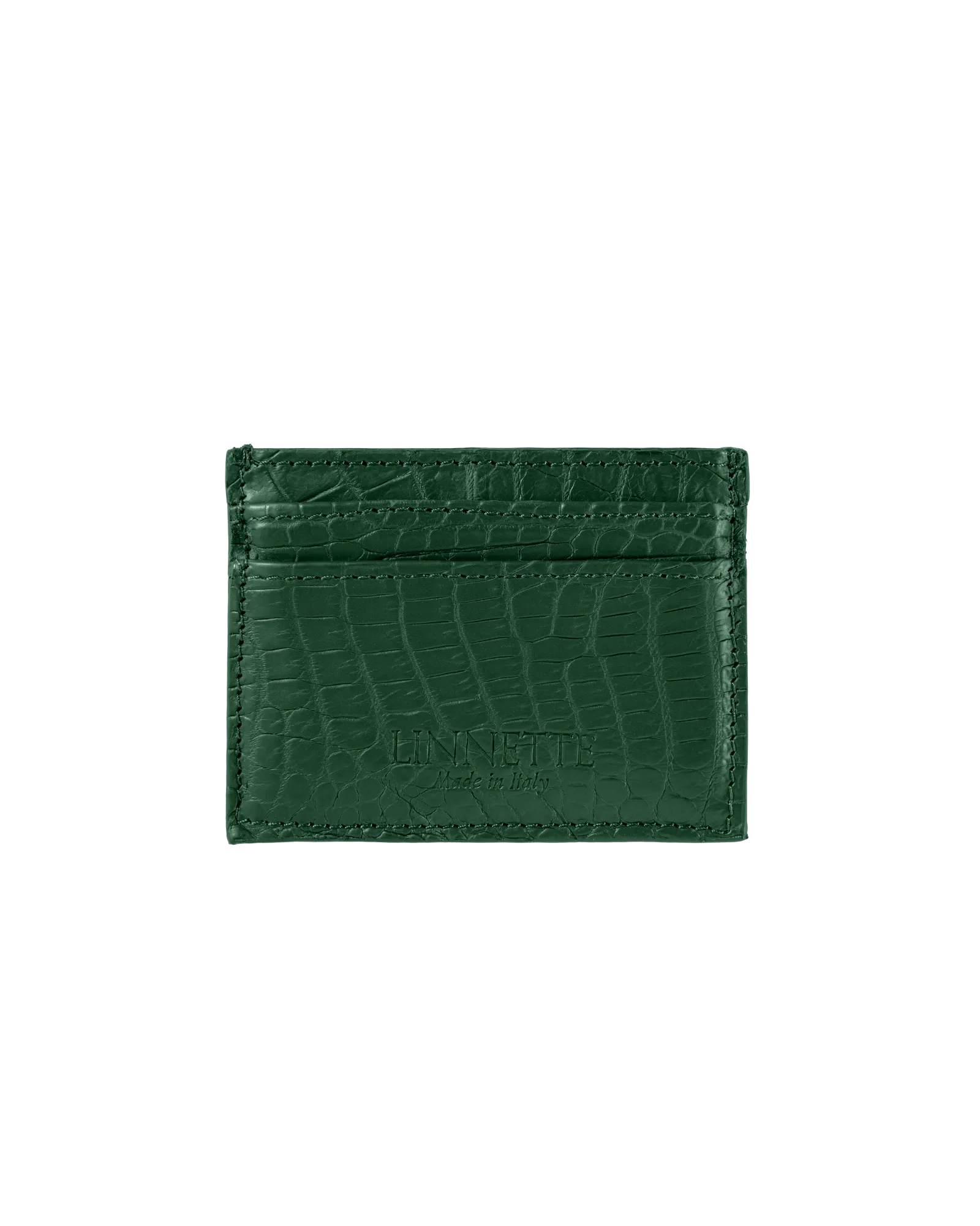 Crocodile Card Holder Forest Green