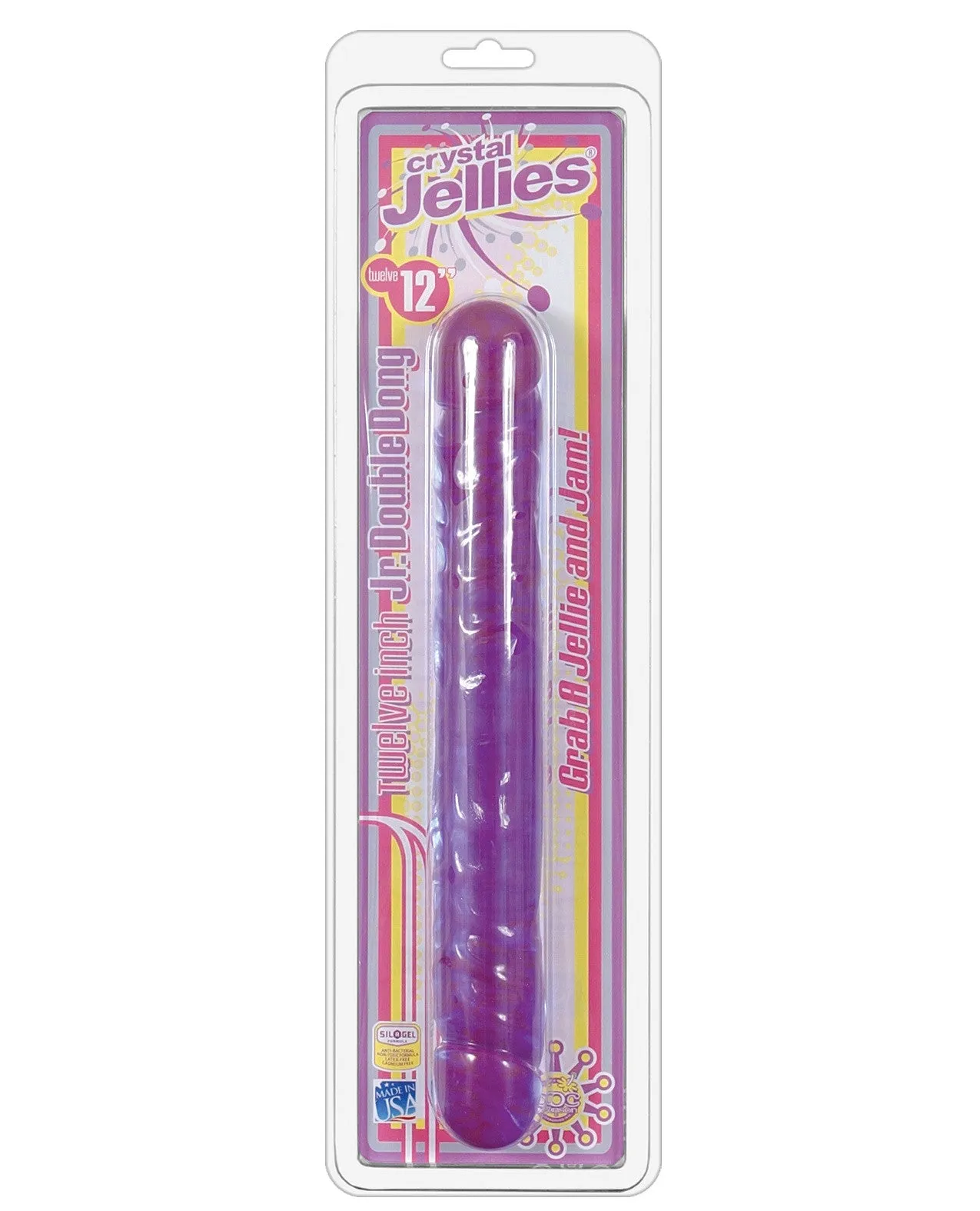 Crystal Jellies 12" Jr. Double Dong - Purple