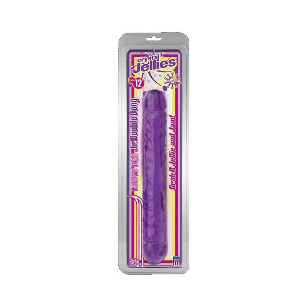 Crystal Jellies Jr Dbl Dong Purple 12