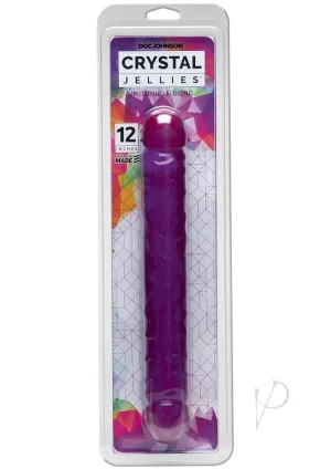 Crystal Jellies Jr Dbl Dong Purple 12