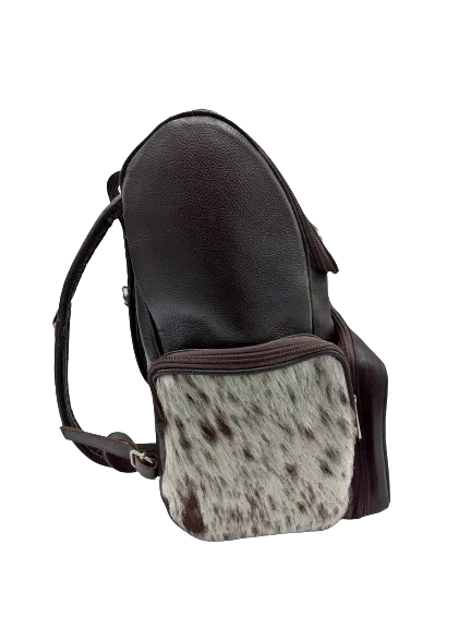 Customize Leather Backpack Unique Bag Brown