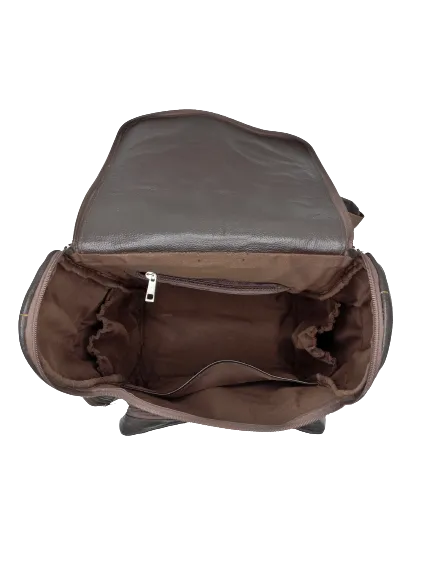 Customize Leather Backpack Unique Bag Brown