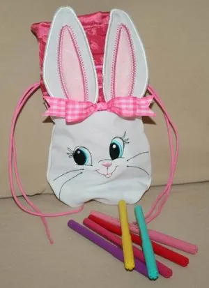 Cute Bunny Drawstring Bag