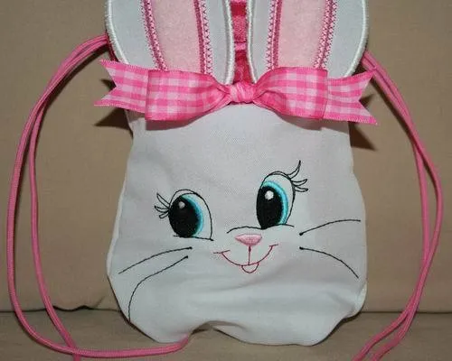 Cute Bunny Drawstring Bag
