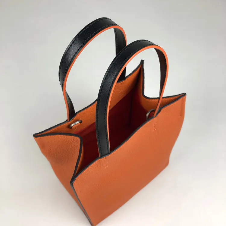 Cute Womens Green Leather Tote Bag Best Tote Handbag Small Shopper Bag Purse for Ladies