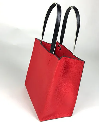 Cute Womens Green Leather Tote Bag Best Tote Handbag Small Shopper Bag Purse for Ladies
