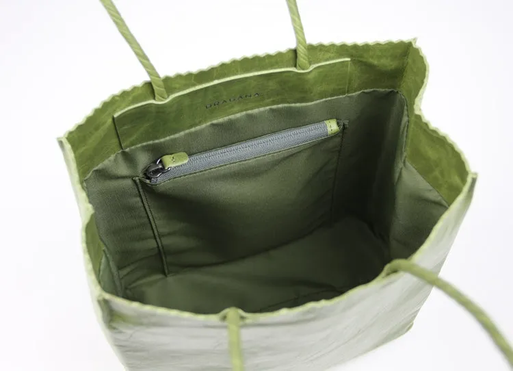 Cute Womens Small Green Leather Shoulder Tote Bag Small Best Tote Shopper Bag Purse for Ladies