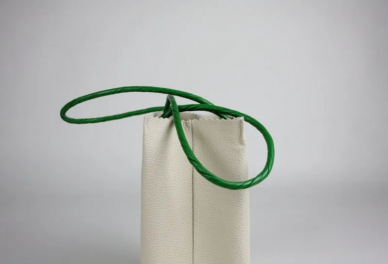 Cute Womens Small Green Leather Shoulder Tote Bag Small Best Tote Shopper Bag Purse for Ladies