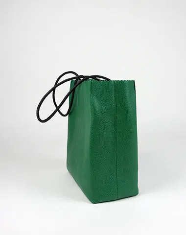 Cute Womens Small Green Leather Shoulder Tote Bag Small Best Tote Shopper Bag Purse for Ladies