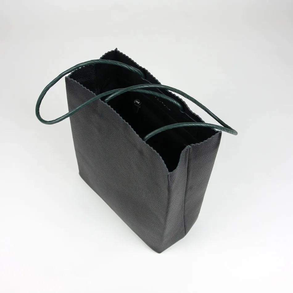 Cute Womens Small Green Leather Shoulder Tote Bag Small Best Tote Shopper Bag Purse for Ladies