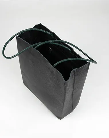 Cute Womens Small Green Leather Shoulder Tote Bag Small Best Tote Shopper Bag Purse for Ladies