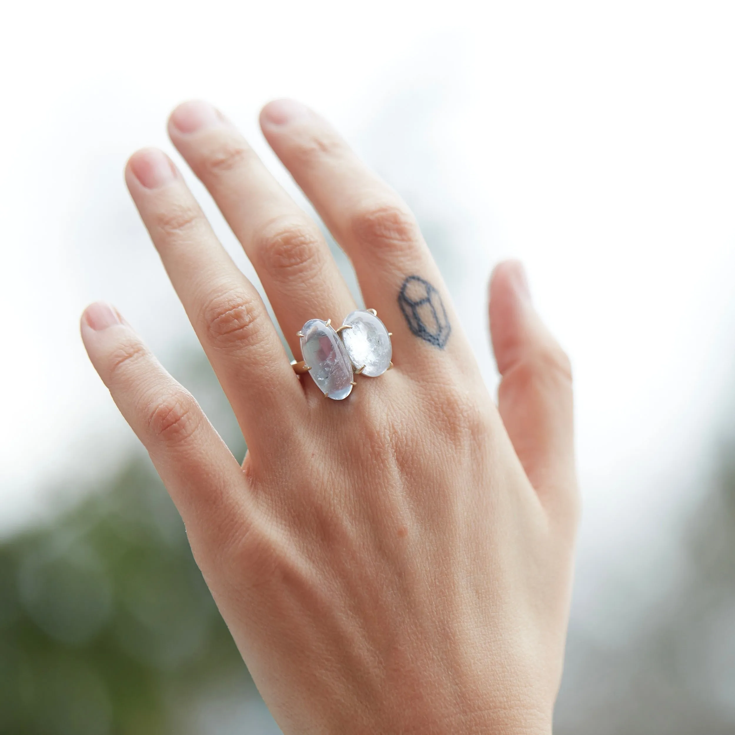 Cygnus Beryl Double Vanity Ring