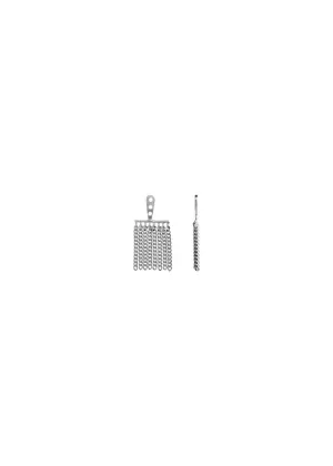 Dancing Chains Behind Ear-Earr - Silver