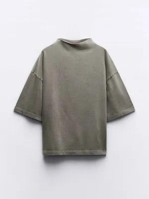 Dark grey clean cotton t-shirt