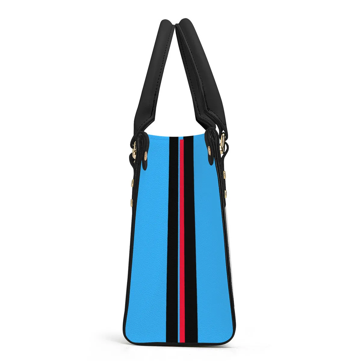 DCYG Black Red Bottoms,Luxury Women PU Tote Bag - Black
