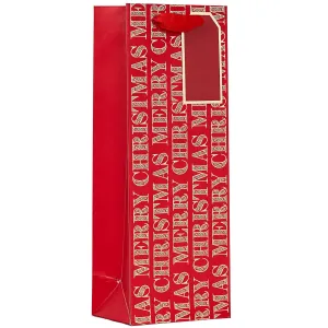 Design By Violet Red Merry Christmas Bottle Bag