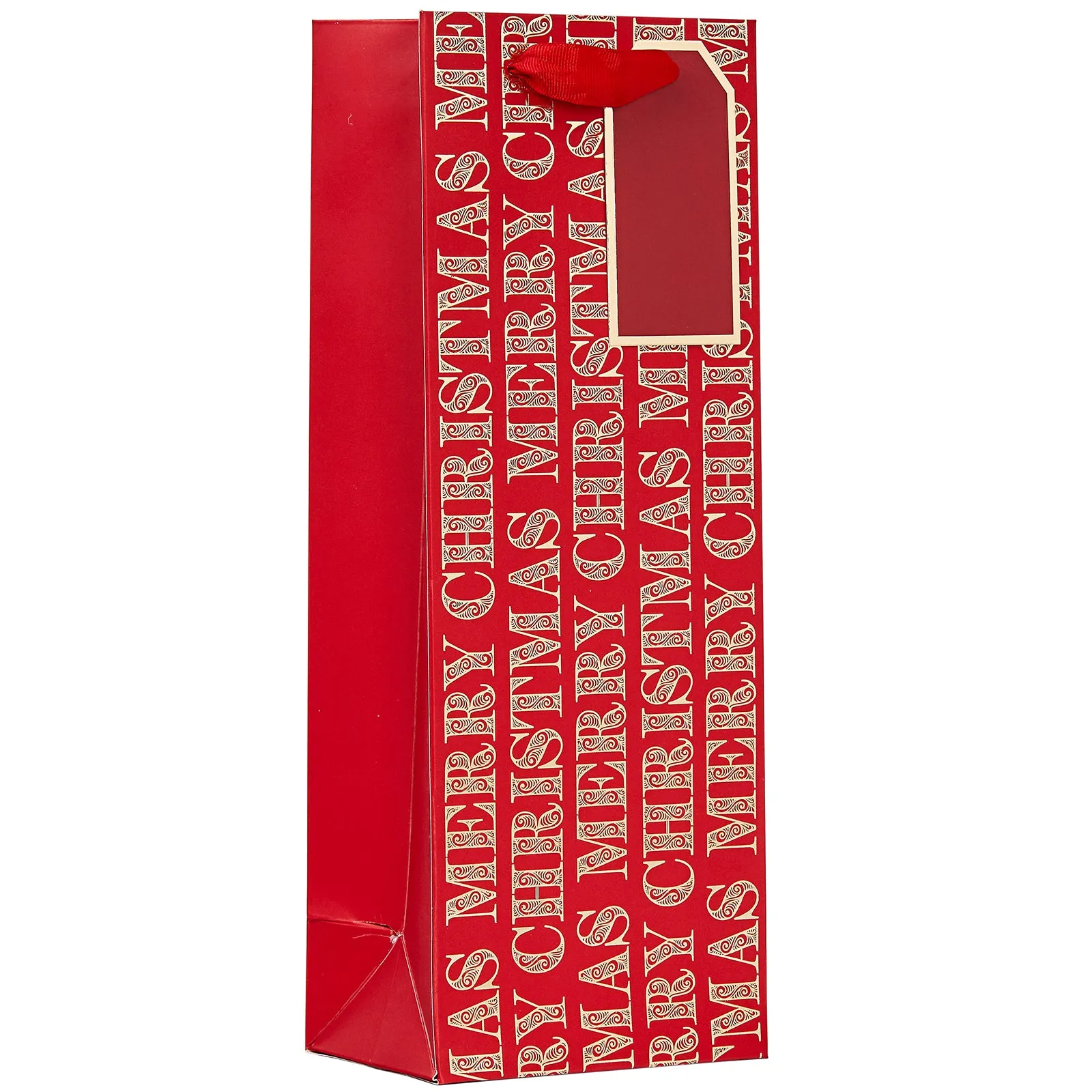 Design By Violet Red Merry Christmas Bottle Bag