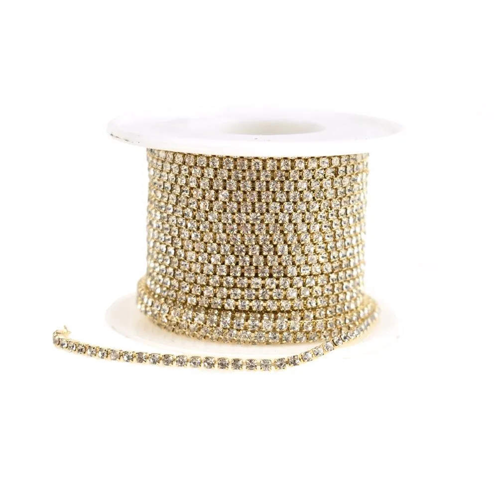 Diamond Rhinestone Single Link Rolls, 9-yard