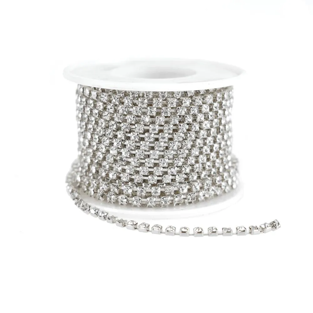 Diamond Rhinestone Single Link Rolls, 9-yard