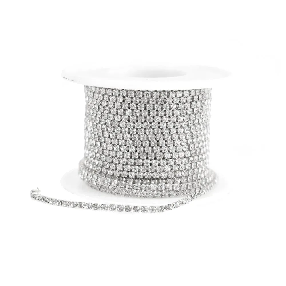 Diamond Rhinestone Single Link Rolls, 9-yard