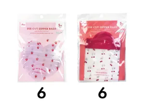 Die Cut Zipper Bags-Cherry Berry 5Pcs-