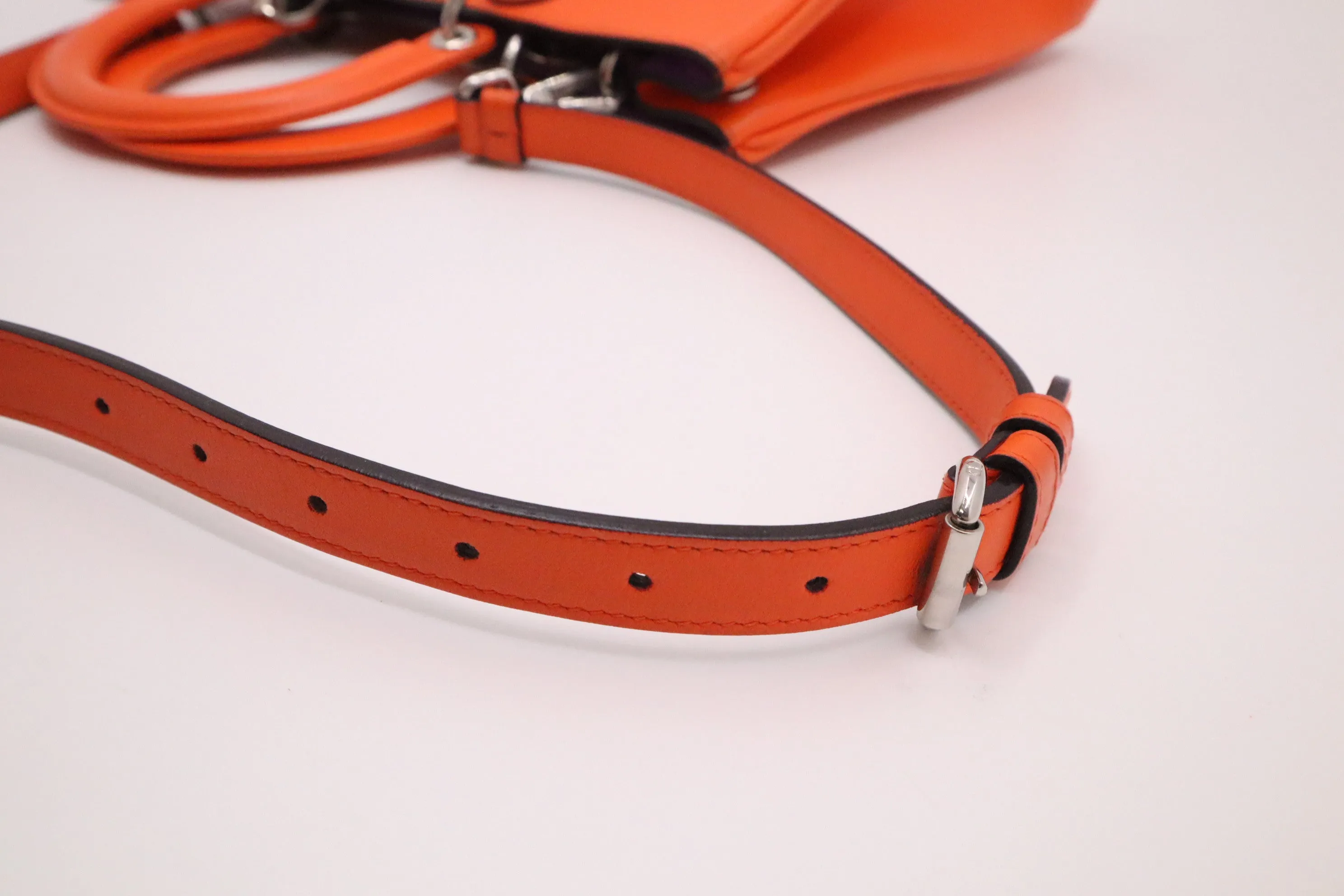 Dior Diorissimo 2-Way Bag in Orange Leather