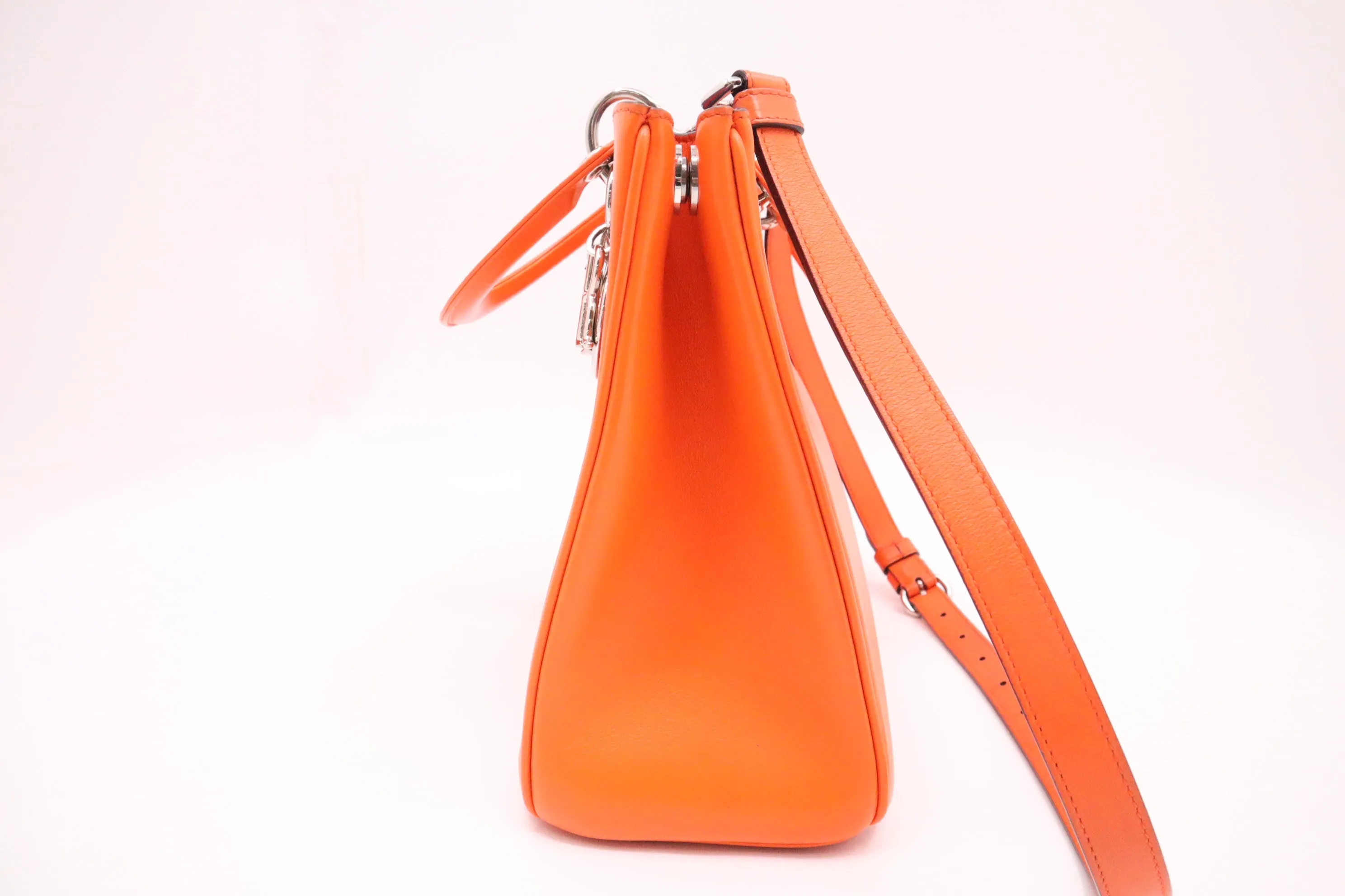 Dior Diorissimo 2-Way Bag in Orange Leather