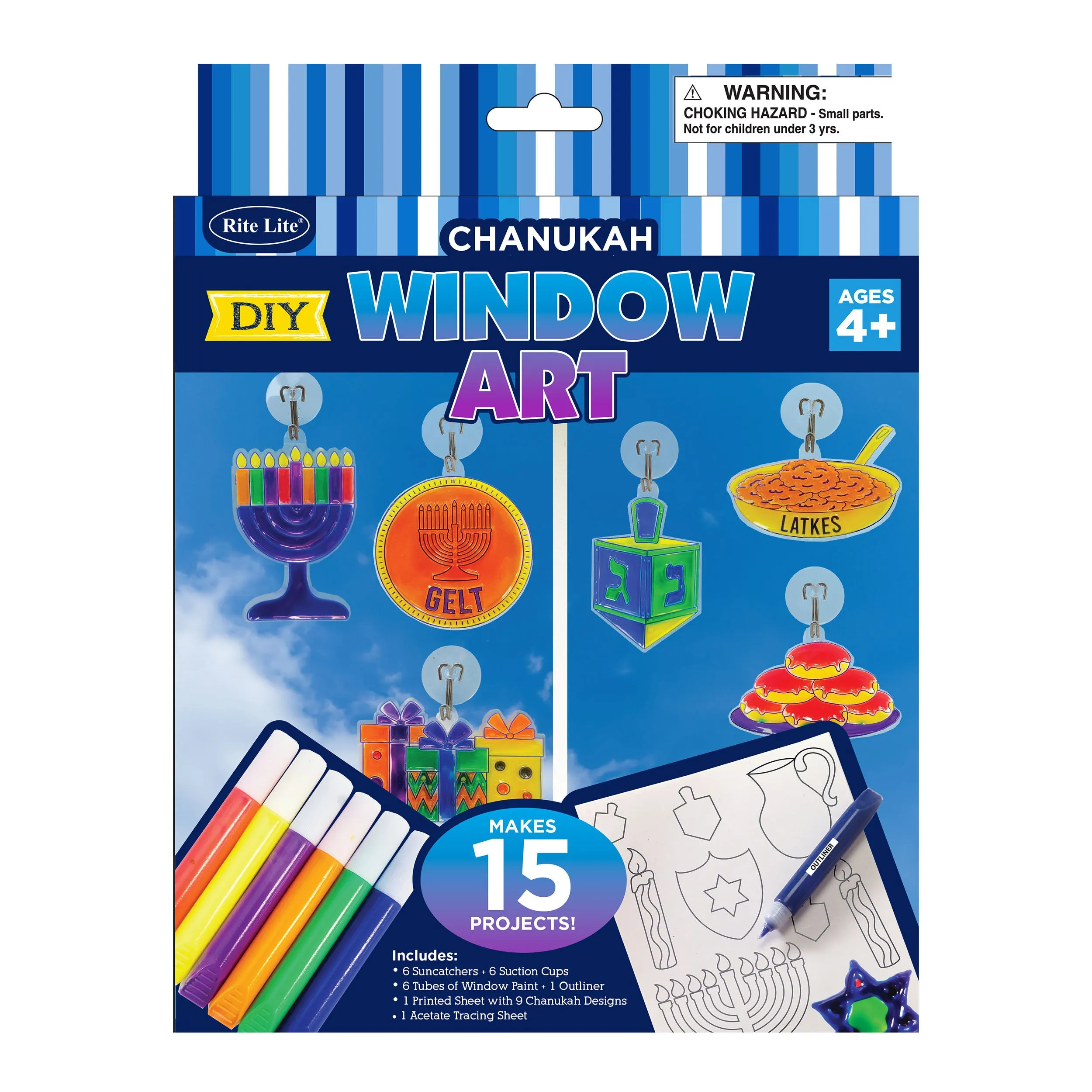 diy hanukkah window art