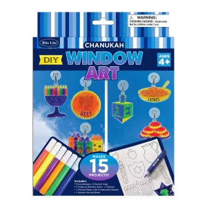 diy hanukkah window art