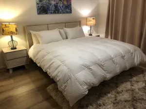 Double Bed Size Quilt Baffle Boxed 95% White Polish Mother Goose Down 5 Blanket Warmth 900 Fill Power German Batiste TE270
