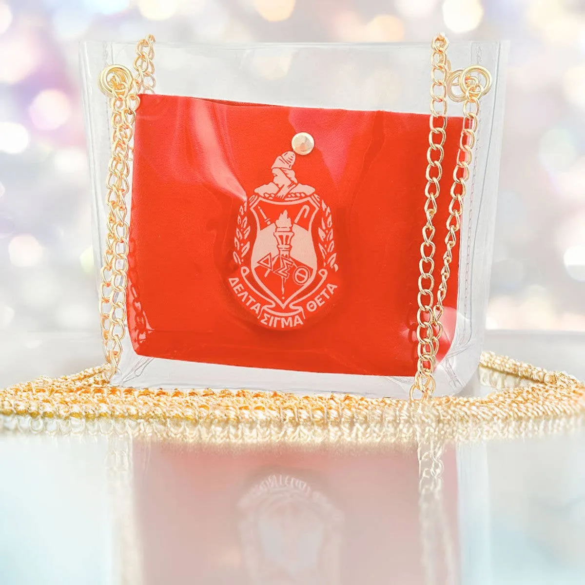 DST Mini Crossbody Chain Bag: Red / - / 6.75 x 2.25 x 7.5 inches