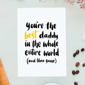 eco friendly greeting card  - The Best Daddy